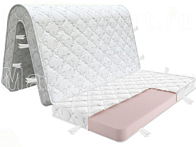 Складной матрас аккордеон Lonax LX 4_6 ХБ чехол. Рисунок чехла и стежки может отличаться в зависимости от партии ткани.