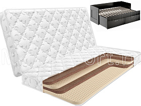 Складной матрас Lonax Fusion Mini 2 для раздвижной кровати. Рисунок чехла и стежки может отличаться в зависимости от партии ткани.