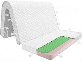 Складной матрас аккордеон Lonax LX Relax PPU 6J_5. Рисунок чехла и стежки может отличаться в зависимости от партии ткани.