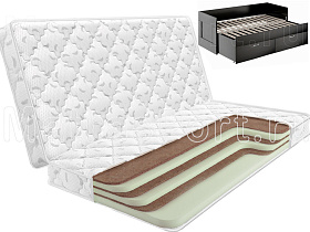 Складной матрас Lonax Fusion Eco 2 для раздвижной кровати. Рисунок чехла и стежки может отличаться в зависимости от партии ткани.