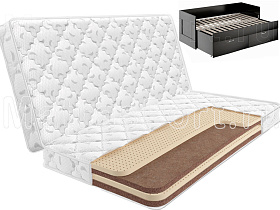 Складной матрас Lonax Fusion Mini 1 для раздвижной кровати. Рисунок чехла и стежки может отличаться в зависимости от партии ткани.