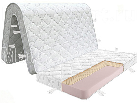 Складной матрас аккордеон Lonax LX Comfort 4_6 ХБ чехол. Рисунок чехла и стежки может отличаться в зависимости от партии ткани.