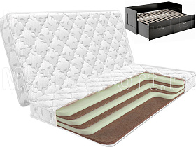 Складной матрас Lonax Fusion Eco 1 для раздвижной кровати. Рисунок чехла и стежки может отличаться в зависимости от партии ткани.