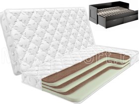 Складной матрас Lonax Fusion Eco 2 для раздвижной кровати. Рисунок чехла и стежки может отличаться в зависимости от партии ткани.