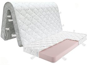 Складной матрас аккордеон Lonax LX 4_6 ХБ чехол. Рисунок чехла и стежки может отличаться в зависимости от партии ткани.