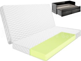Складной матрас Lonax Roll mini Eco для раздвижной кровати. Рисунок чехла и стежки может отличаться в зависимости от партии ткани.