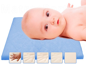 Детская подушка Промтекс-Ориент Memory 0+ Голубая для младенцев